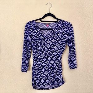 Vince Camuto 3/4 Sleeve Geometric Design